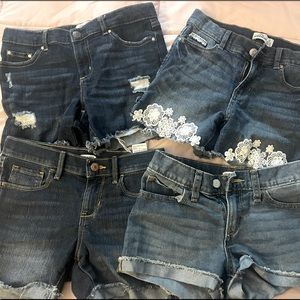 Lot of 4 Girls size 10 denim shorts